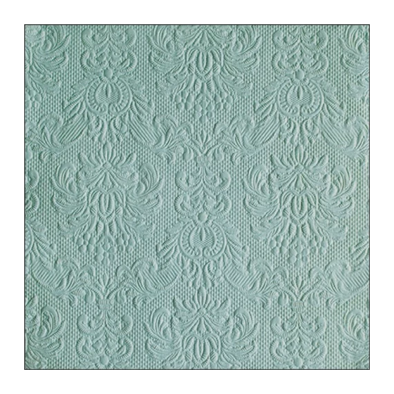 Elegance light sage  dombornyomott papírszalvéta 33x33cm,15db-os, AMB.13318067