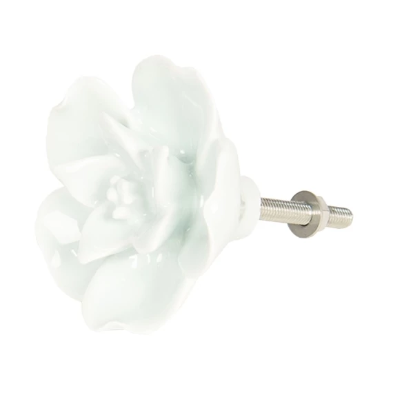 Kerámiavirág ajtófogantyú világoszöld, 4cm, CLEEF.64281 Kerámiavirág ajtófogantyú világoszöld, 4cm, CLEEF.64281