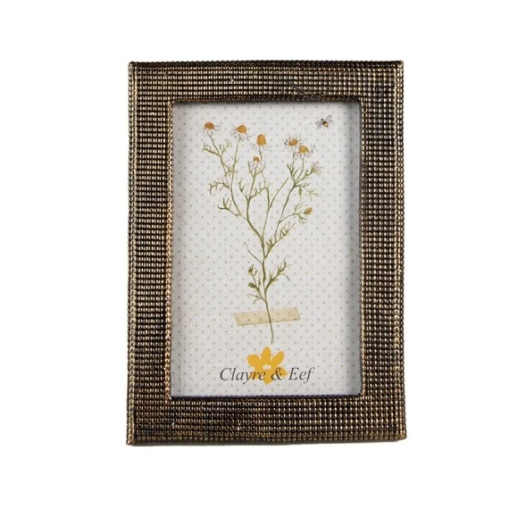 Arany színű szemcsés képkeret 13x1x18/10x15cm, műanyag, CLEEF.2F0999