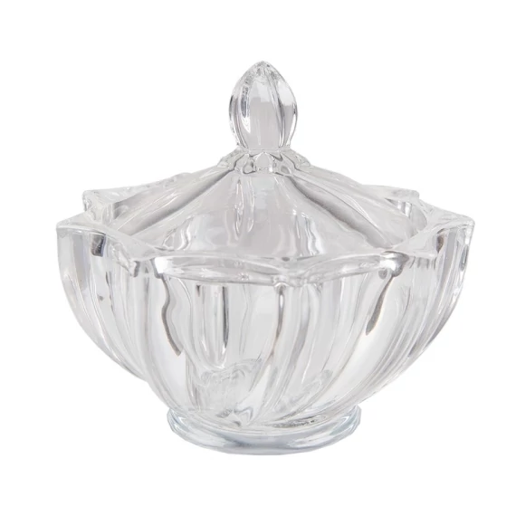 Üveg bonboniere 12x12cm, CLEEF.6GL4187