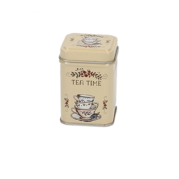 Fémdoboz 44x44x62mm,25g, Tea Time, T.B.TTM923