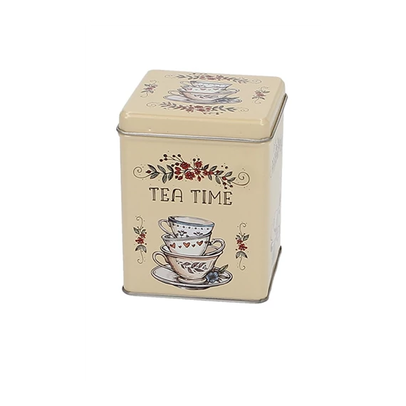 Fémdoboz 75x75x95mm,100g Tea Time, T.B.TTM925