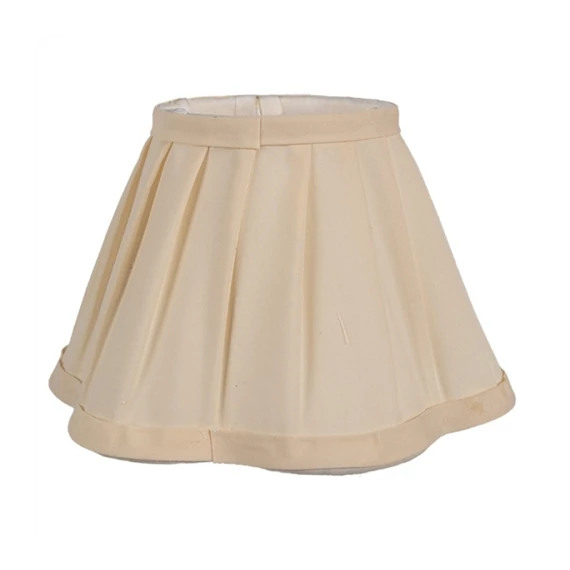 Hullámos lámpaernyő bézs textil, 20x20cm, CLEEF.6LAK0543M
