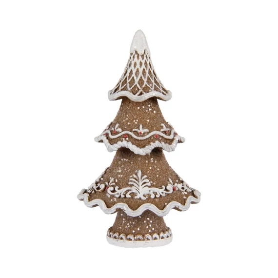 Mézeskalácsos fenyőfa 7x5x11cm, műanyag dekorfigura, CLEEF.6PR5393