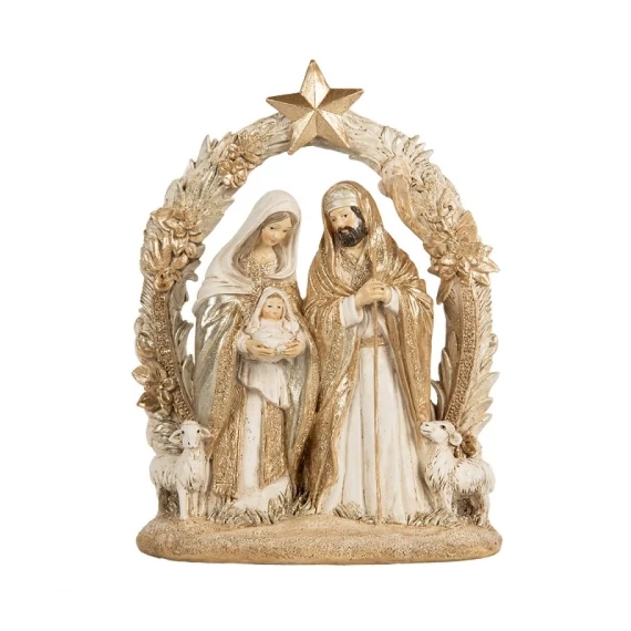 Szentcsalád 19x7x24cm, műanyag dekorfigura, CLEEF.6PR5646