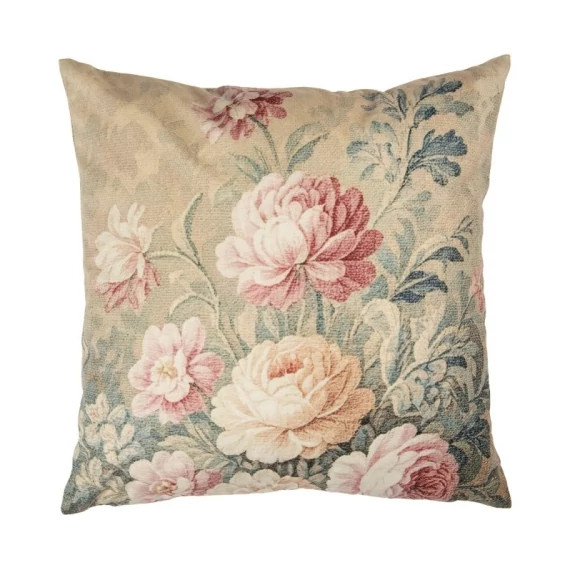Antik rózsás párnahuzat 45x45cm, polyester, CLEEF.CPA23