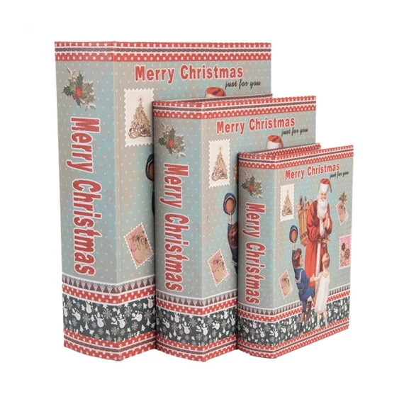 Merry Christmas fadobozszett 3 részes, 27X22x7/22x17x6/17x12x4cm, CLEEF.66260