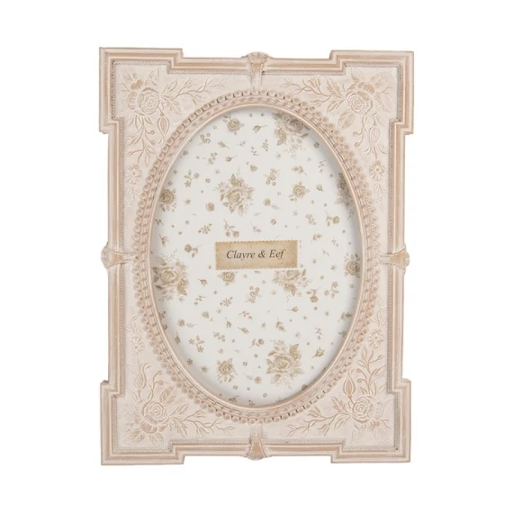 Antik pink rózsás képkeret 17x2x23/13x18cm, műanyag, CLEEF.2F1368M