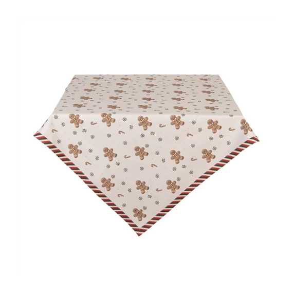 Asztalterítő 100x100cm,100% pamut, Classic Gingerbread Magic, CLEEF.CGM01
