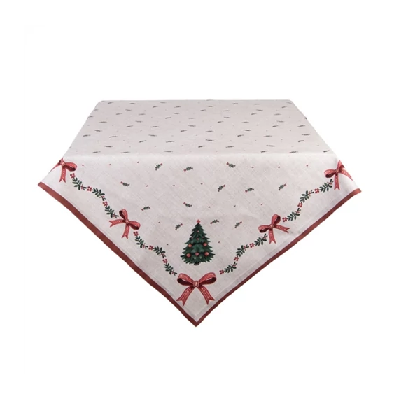 Asztalterítő 100x100cm,100% pamut, Traditional Christmas Harmony, CLEEF.TCH01