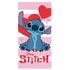 Kép 1/2 - Disney Lilo és Stitch, A csillagkutya Sparkling Heart fürdőlepedő, strand törölköző 70x140cm