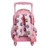 Kép 3/4 - Disney Minnie Pretty in Pink gurulós ovis hátizsák, táska 30 cm
