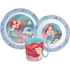 Kép 1/2 - Disney Hercegnők Ariel étkészlet, micro műanyag szett bögrével 350 ml