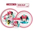Kép 2/2 - Disney Minnie Being More csúszásmentes étkészlet, micro műanyag szett