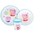 Kép 1/4 - Peppa malac Core csúszásmentes étkészlet, micro műanyag szett