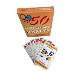 50. Születésnapi Ajándék Kártya Játék