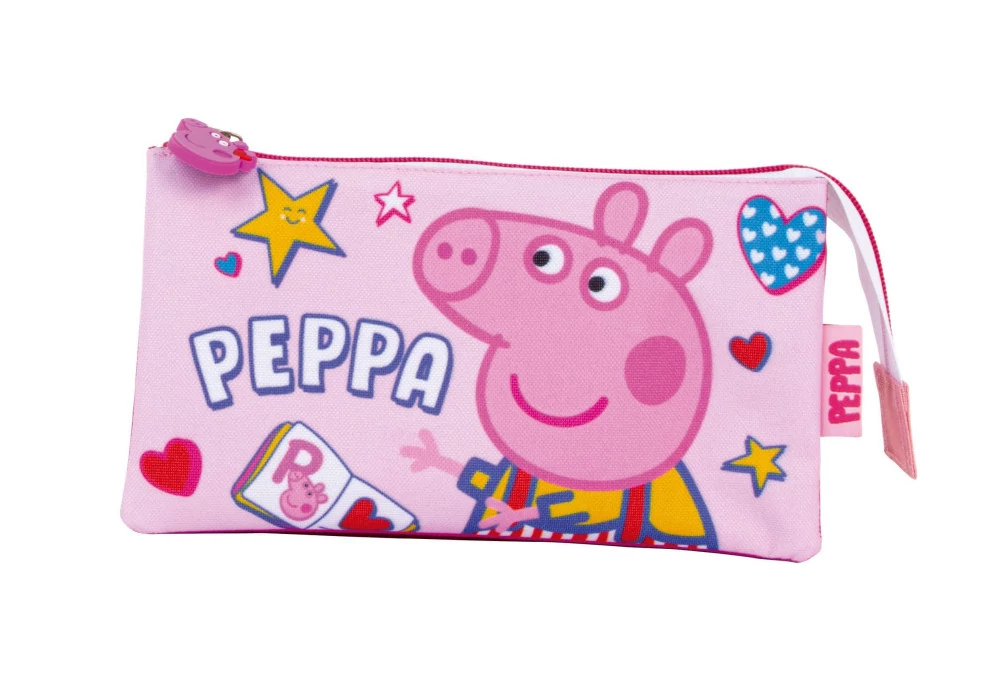 Peppa malac Book 3 rekeszes tolltartó 21 cm