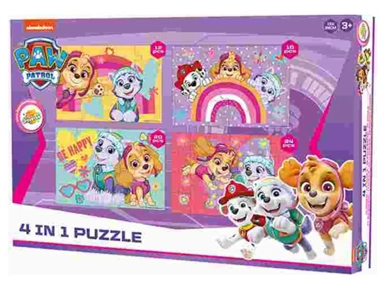 Mancs Őrjárat Be Happy Girls puzzle 4 az 1-ben