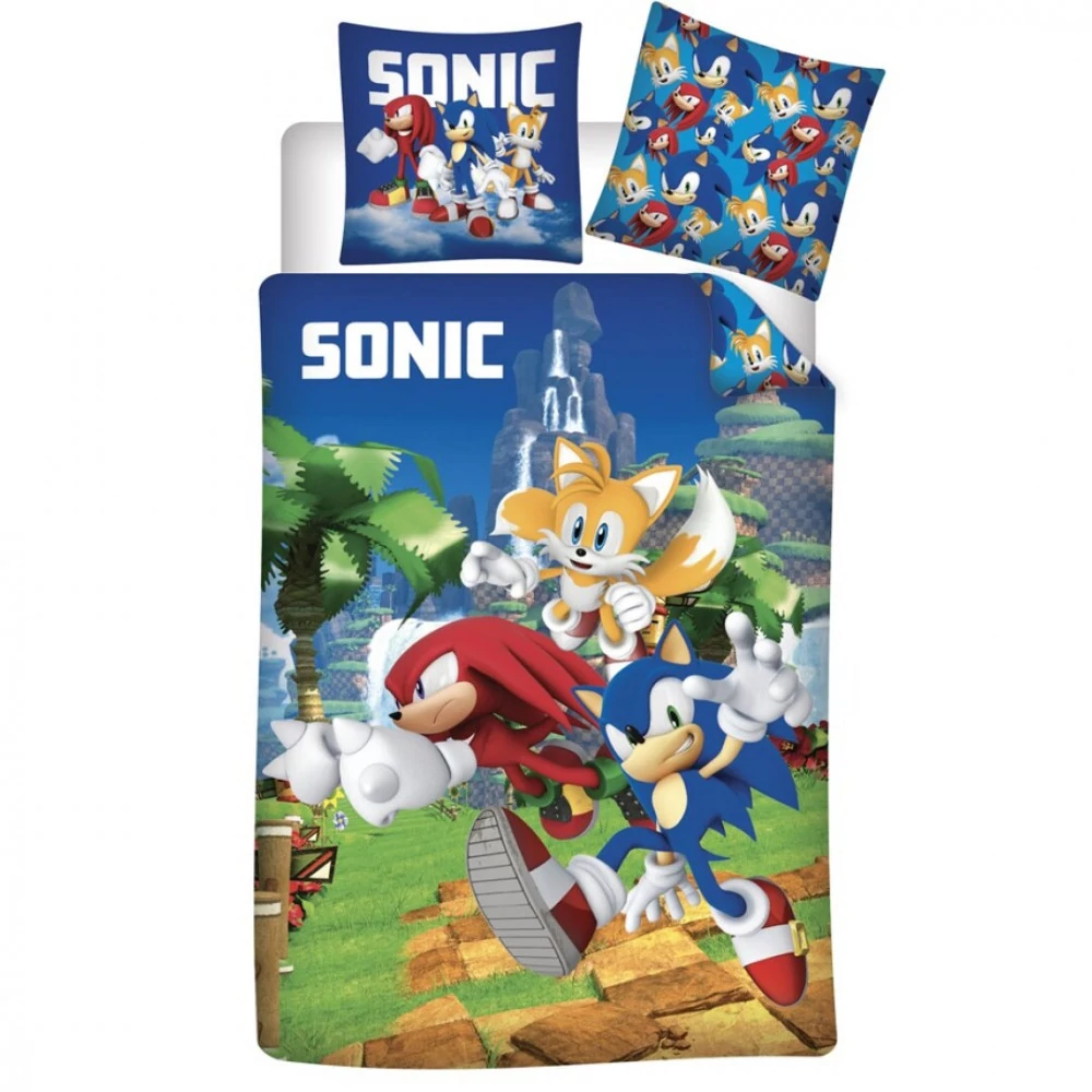 Sonic a sündisznó Speedy Dreams ágyneműhuzat 160×200cm, 70×80 cm