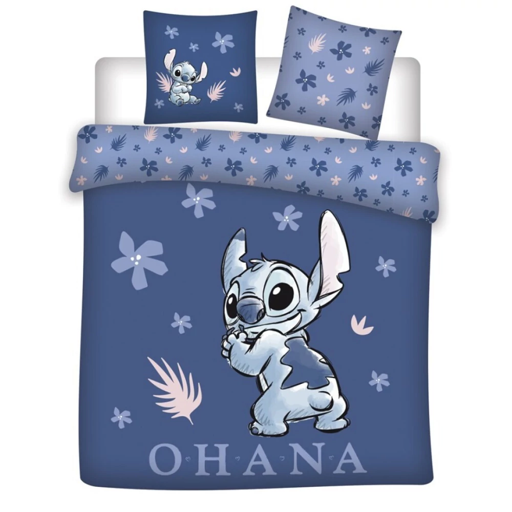 Disney Lilo és Stitch, A csillagkutya Ohana dupla, kétszemélyes ágyneműhuzat 240×220cm, 65x65 cm