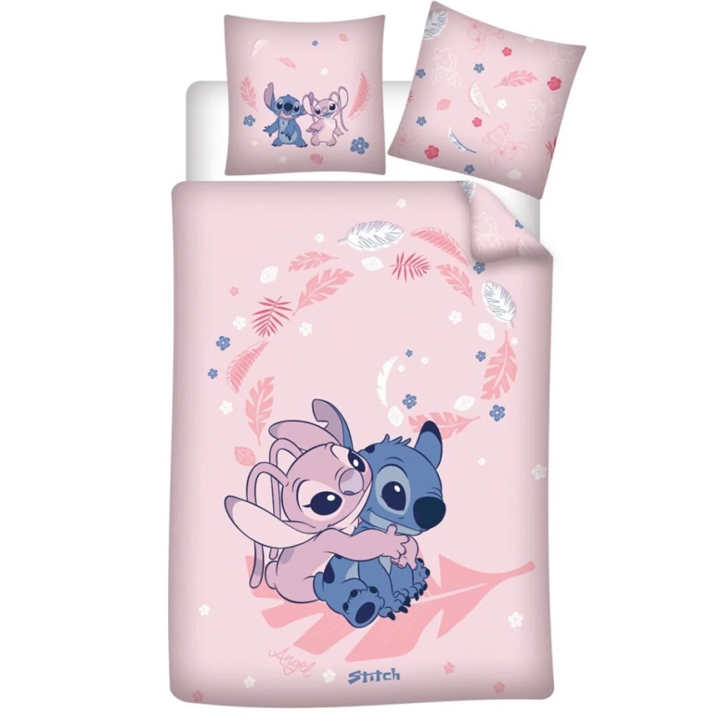Disney Lilo és Stitch, A csillagkutya Soaring Pink ágyneműhuzat 140×200cm, 65×65 cm