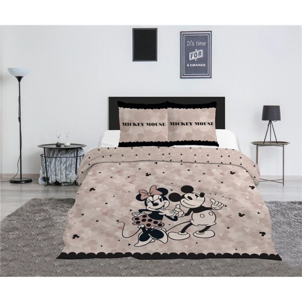 Disney Minnie Love Nights dupla, kétszemélyes ágyneműhuzat 240×220cm, 65x65 cm