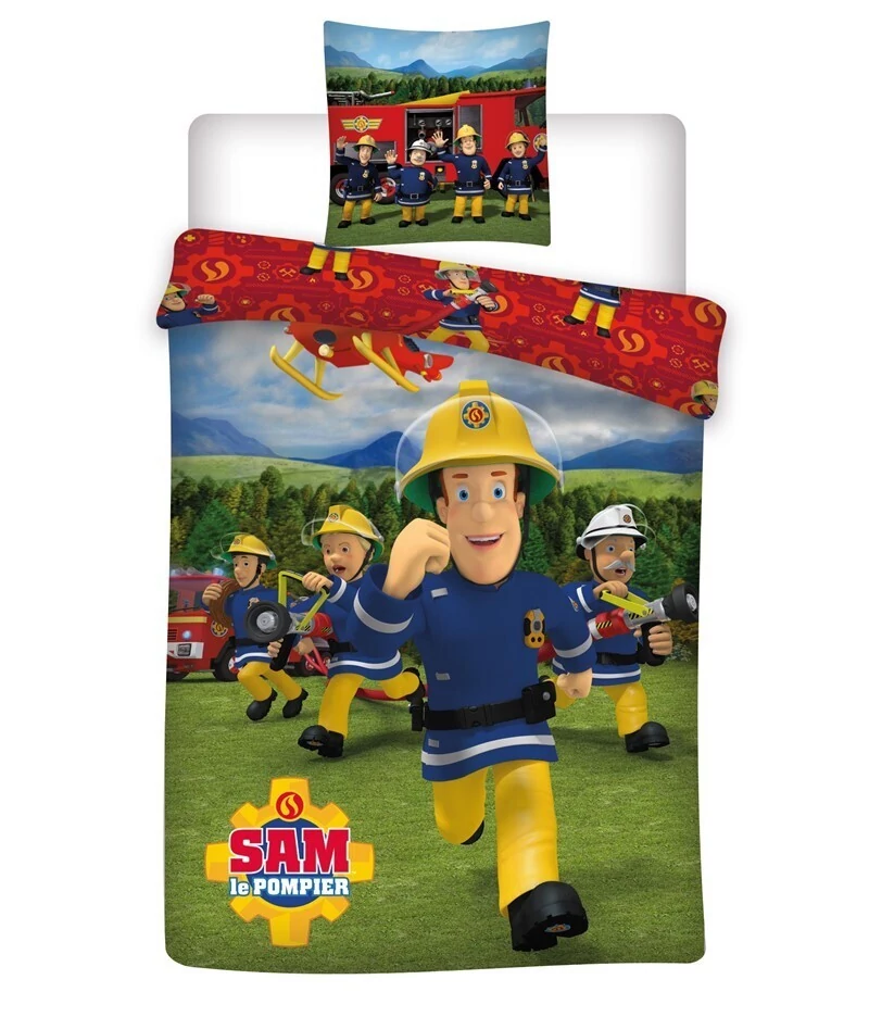 Sam a tűzoltó Rescue Mission ágyneműhuzat 140×200cm, 63×63 cm microfibre