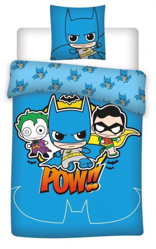 Batman POW! gyerek, ovis ágyneműhuzat 100×140cm, 40×45 cm