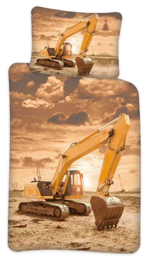 Építkezés gyerek, ovis ágyneműhuzat 100×140 cm, 40×45cm