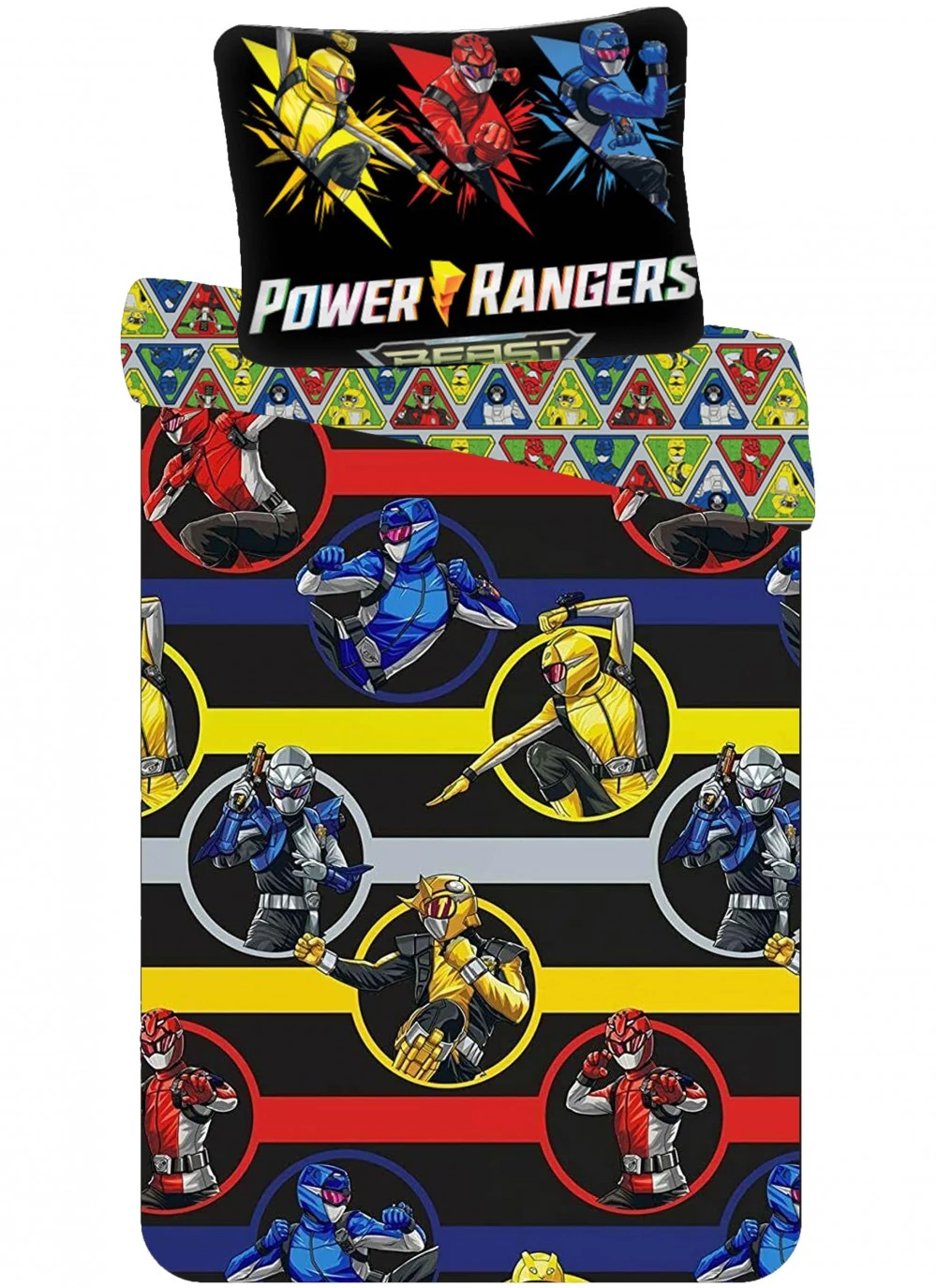 Power Rangers Beast gyerek, ovis ágyneműhuzat 100×140cm, 40×45 cm