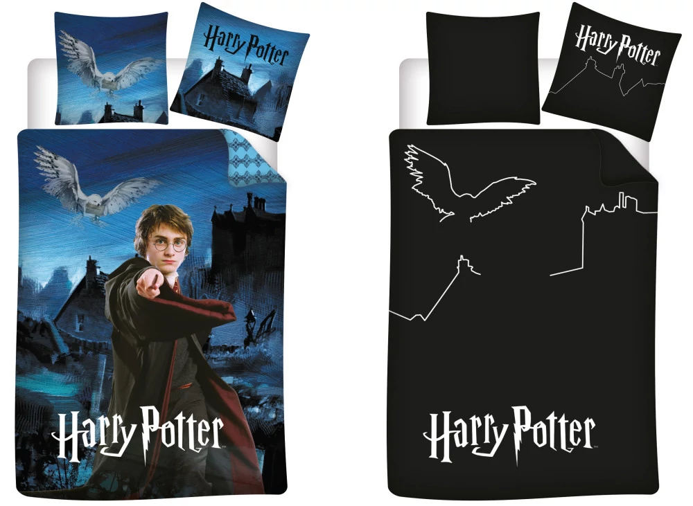 Harry Potter & Hedwig sötétben világító ágyneműhuzat 140×200cm, 70×90 cm