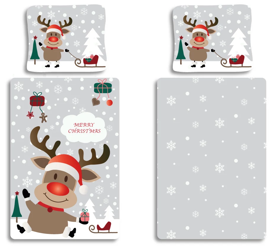 Karácsonyi Grey ágyneműhuzat 140×200cm, 70×90 cm