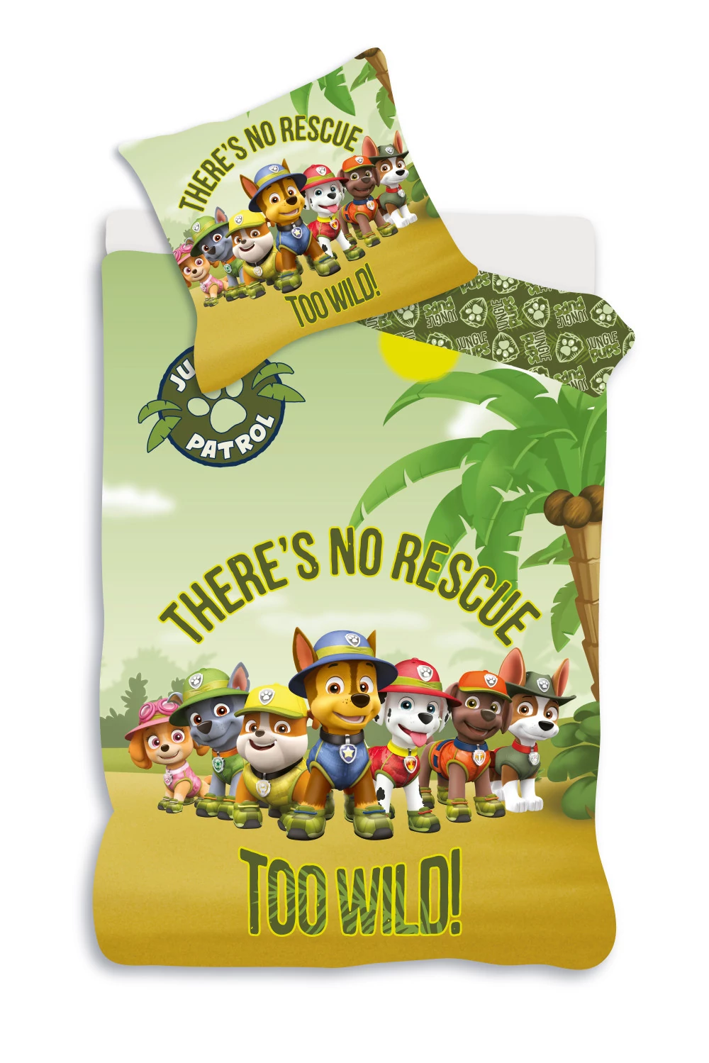 Mancs Őrjárat Wild gyerek, ovis ágyneműhuzat 100×135cm, 40×60 cm