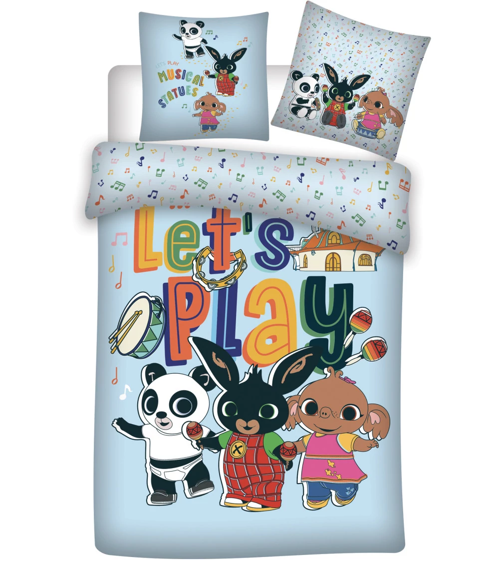 Bing Let's Play gyerek, ovis ágyneműhuzat 100×135cm, 40×60 cm