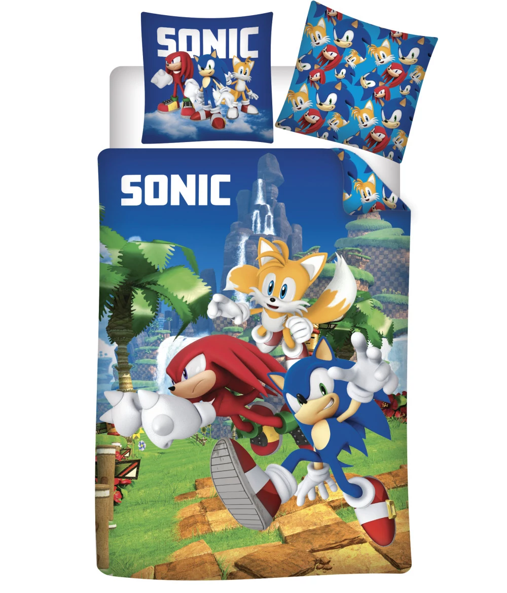 Sonic a sündisznó Speedy Dreams ágyneműhuzat 140×200cm, 70×90 cm