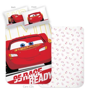 Disney Verdák Ready gyerek, ovis ágyneműhuzat 100×135 cm, 40×60 cm