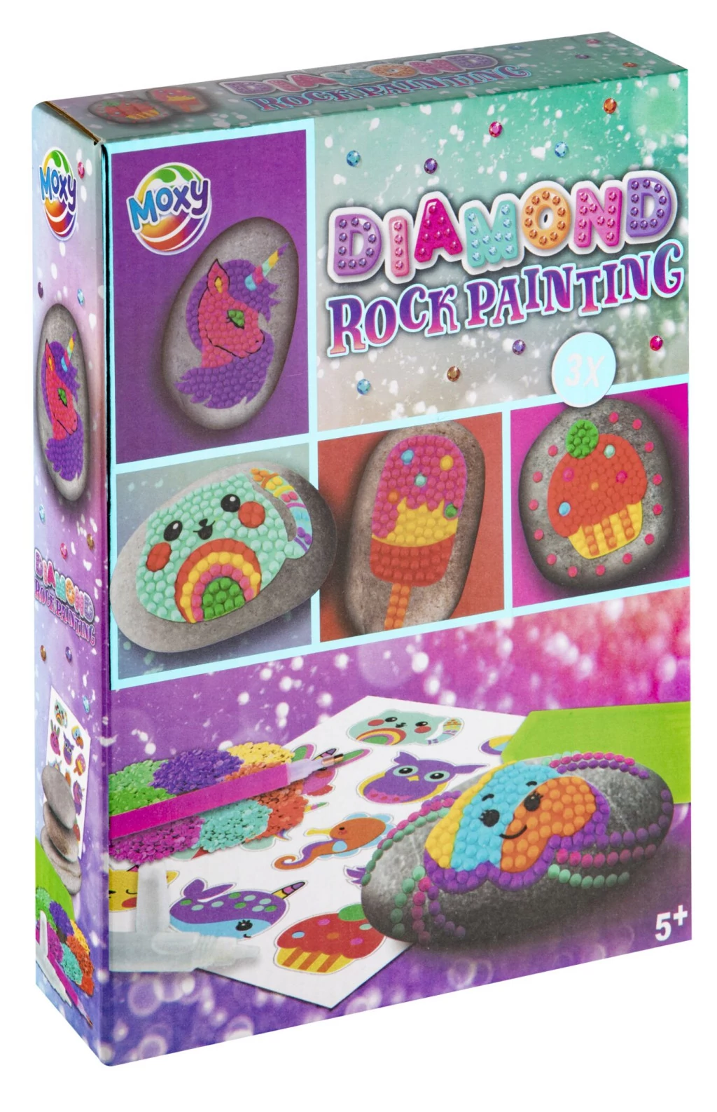 Színes Diamond kavics készítő készlet matricával