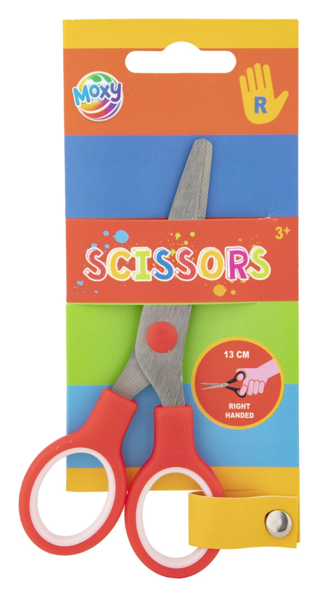 Piros Moxy jobbkezes olló 13 cm