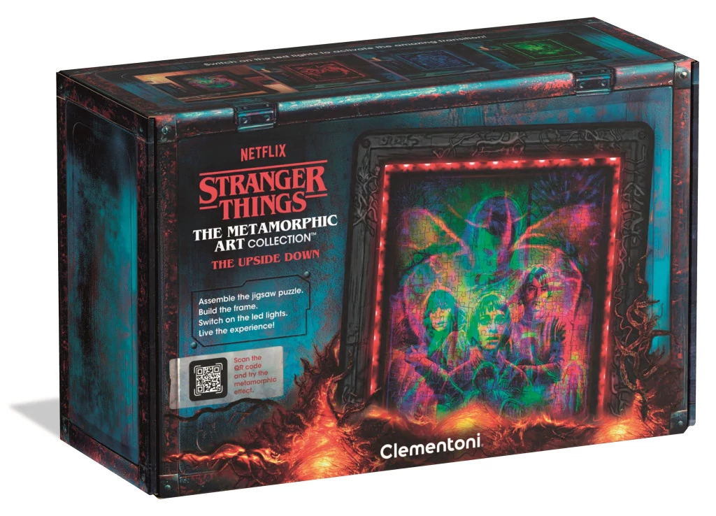 Stranger Things Upside Down 520 db-os puzzle LED-es keretben Clementoni