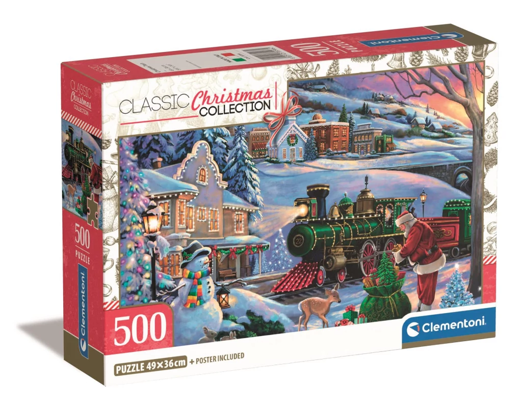 Karácsony Train 500 db-os Compact puzzle Clementoni