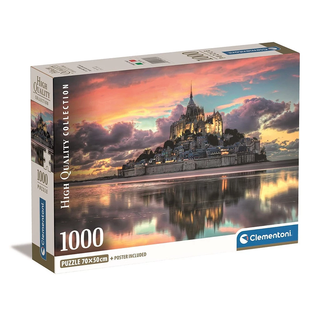 Franciaország Mont-Saint Michel 1000 db-os Compact puzzle Clementoni