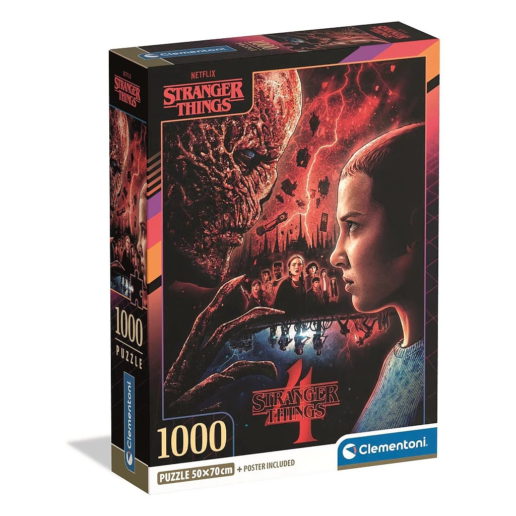 Stranger Things Eleven vs. Vecna 1000 db-os Compact puzzle Clementoni