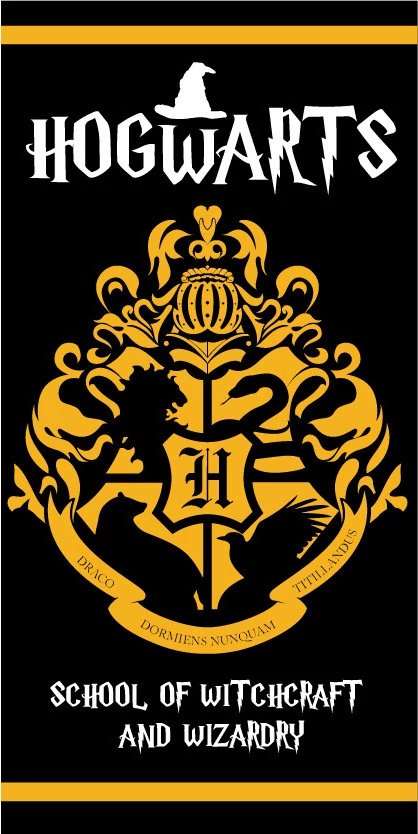 Harry Potter Hogwarts fürdőlepedő, strand törölköző 70x140cm (Fast Dry)