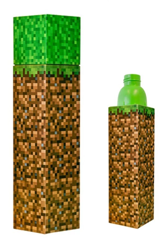 Minecraft műanyag kulacs csavaros kupakkal 650 ml