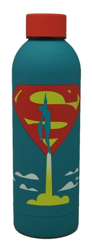 Superman Launch puha tapintású műanyag kulacs csavaros kupakkal 700 ml