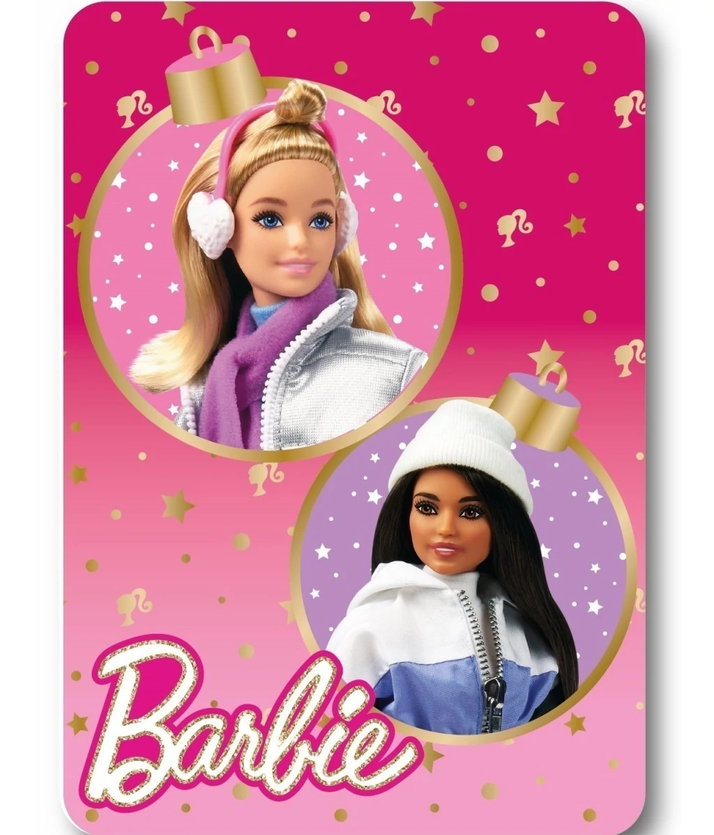 Barbie Winter Karácsony polár takaró 100x140cm