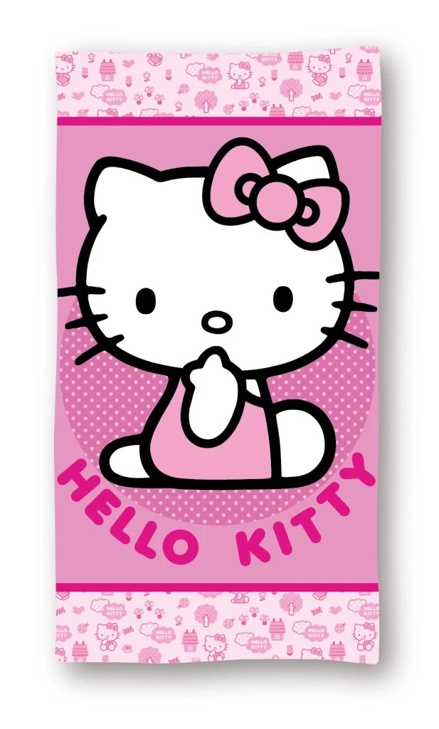 Hello Kitty Pinky fürdőlepedő, strand törölköző 70x140cm (Fast Dry)