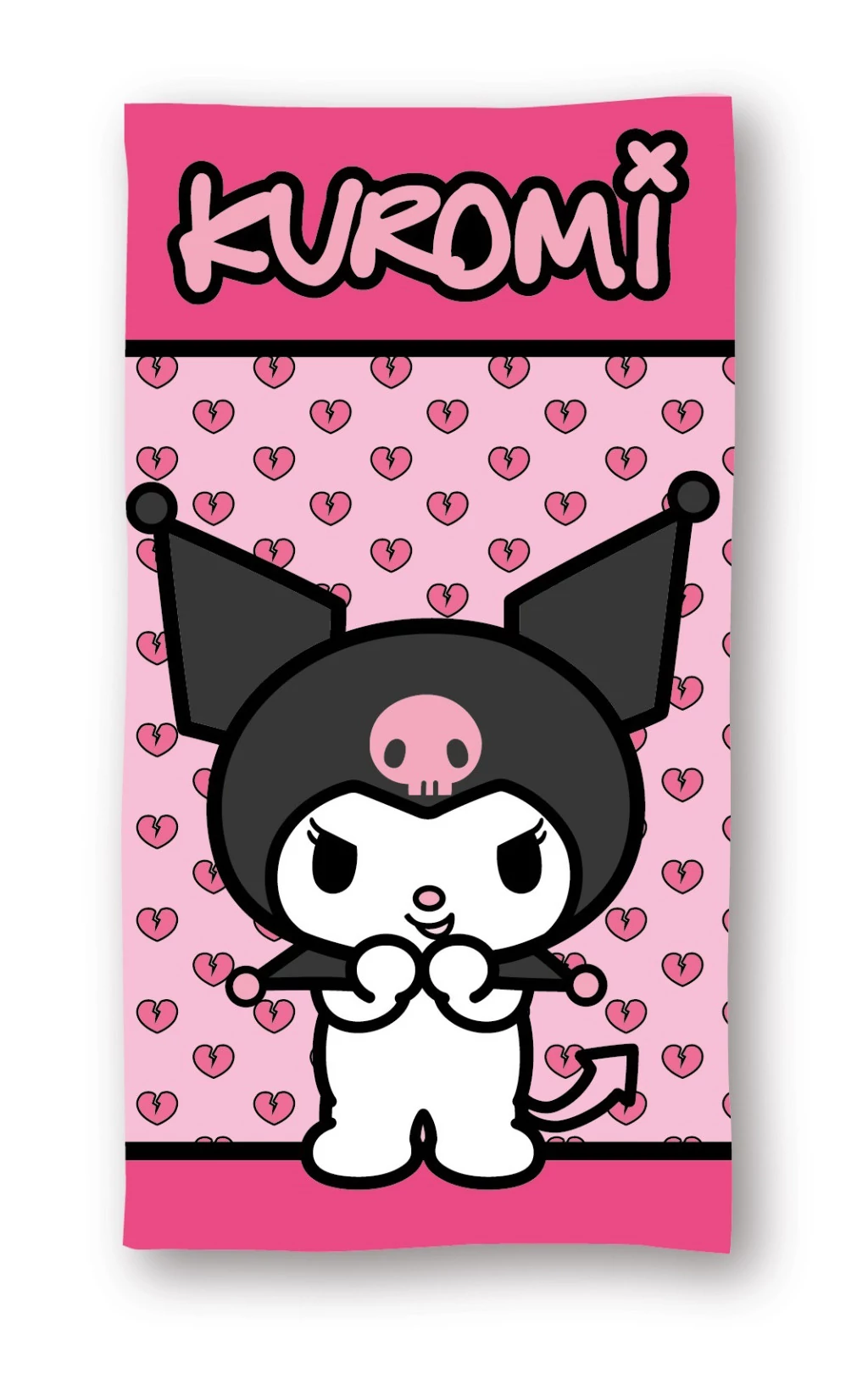 Hello Kitty Kuromi Pink fürdőlepedő, strand törölköző 70x140cm (Fast Dry)