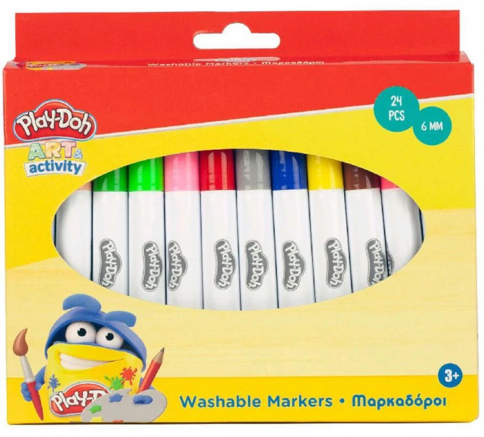 Play-Doh Art kimosható filctoll 24 db-os