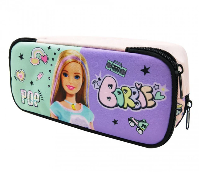 Barbie Pop 2 rekeszes tolltartó 26 cm